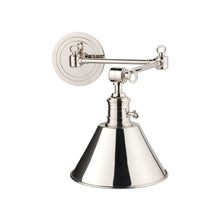 Load image into Gallery viewer, Garden City Wall Light in Horizontal/Polished Nickel/Polished Nickel.