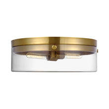 Load image into Gallery viewer, Garrett Flush Mount Ceiling Light in Large/Burnished Brass.