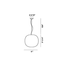 Load image into Gallery viewer, Gem Pendant Light - line drawing.