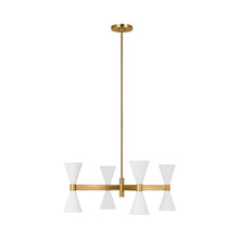 Load image into Gallery viewer, Albertine Chandelier in Matte White (32-Inch).