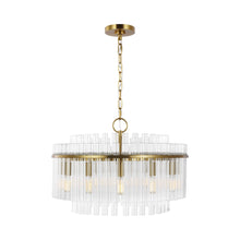 Load image into Gallery viewer, Beckett Chandelier in Burnished Brass (Medium).