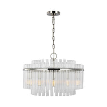 Load image into Gallery viewer, Beckett Chandelier in Polished Nickel (Medium).