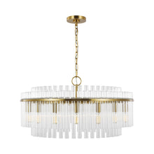 Load image into Gallery viewer, Beckett Chandelier in Burnished Brass (Large).