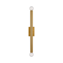 Load image into Gallery viewer, Beckham Modern Double Bath Wall Light in Burnished Brass (Large).