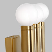 Load image into Gallery viewer, Beckham Triple Wall Light in Detail.