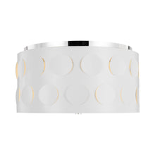 Load image into Gallery viewer, Dottie Flush Mount Ceiling Light in Polished Nickel (Medium).