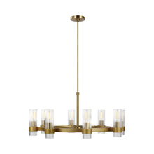 Load image into Gallery viewer, Geneva Chandelier in Burnished Brass.