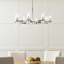 Load image into Gallery viewer, Geneva Chandelier in dining room.
