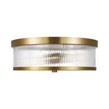 Load image into Gallery viewer, Geneva Ribbed Glass Flush Mount Ceiling Light.