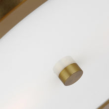 Load image into Gallery viewer, Geneva Ribbed Glass Flush Mount Ceiling Light in Detail.