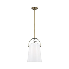 Load image into Gallery viewer, Hazel Pendant Light in Medium/Time Worn Brass.