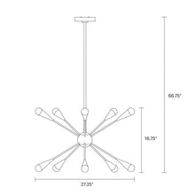 Load image into Gallery viewer, Jax Chandelier - line drawing.