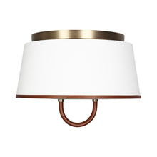 Load image into Gallery viewer, Katie Flush Mount Ceiling Light in Time Worn Brass.