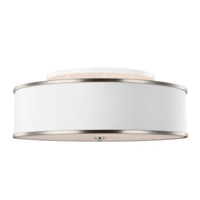 Load image into Gallery viewer, Lennon Semi Flush Mount Ceiling Light in Satin Nickel.