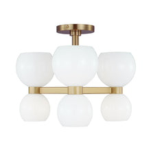 Load image into Gallery viewer, Londyn Flush Mount Ceiling Light in Milk White.