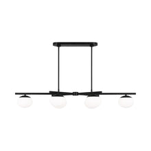 Load image into Gallery viewer, Lune LED Linear Chandelier in Aged Iron (4-Light).
