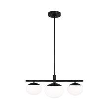 Load image into Gallery viewer, Lune LED Semi Flush Mount Ceiling Light in Aged Iron.