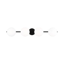 Load image into Gallery viewer, Lune LED Vanity Wall Light in Aged Iron (4-Light).