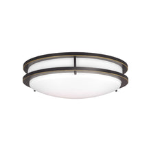 Load image into Gallery viewer, Mahone LED Flush Mount Ceiling Light in Antique Bronze (Round/Medium).