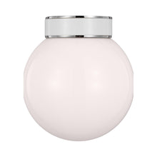 Load image into Gallery viewer, Monroe Flush Mount Ceiling Light in Polished Nickel/White