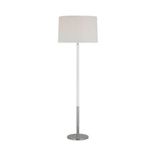 Load image into Gallery viewer, Monroe LED Floor Lamp in Polished Nickel/White