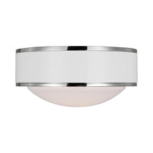 Load image into Gallery viewer, Monroe LED Flush Mount Ceiling Light in Polished Nickel.