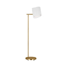 Load image into Gallery viewer, Paerero LED Task Floor Lamp in Burnished Brass.