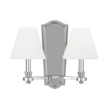 Load image into Gallery viewer, Paisley Bath Wall Light in Polished Nickel (2-Light/Tall).