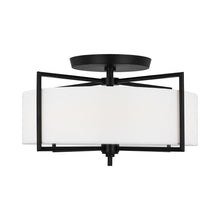 Load image into Gallery viewer, Perno Midcentury Semi Flush Mount Ceiling Light in Aged Iron (Large).