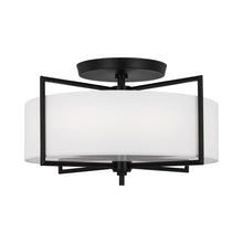 Load image into Gallery viewer, Perno Midcentury Semi Flush Mount Ceiling Light in Detail.