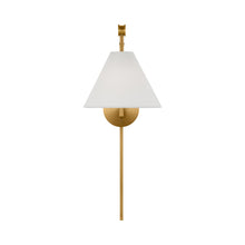Load image into Gallery viewer, Remy Wall Light in Burnished Brass.