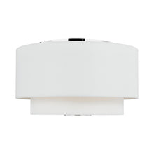 Load image into Gallery viewer, Sawyer Flush Mount Ceiling Light in Polished Nickel.