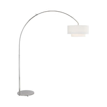 Load image into Gallery viewer, Sawyer LED Floor Lamp in Polished Nickel.