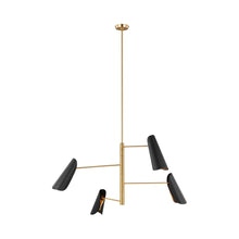 Load image into Gallery viewer, Tresa Chandelier in Midnight Black (4-Light).