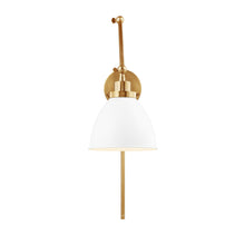 Load image into Gallery viewer, Wellfleet Adjustable Dome Wall Light in Detail.