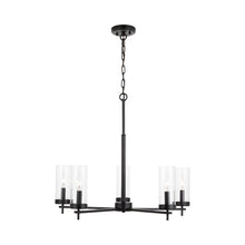 Load image into Gallery viewer, Zire Chandelier in Midnight Black (5-Light).