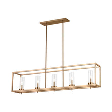 Load image into Gallery viewer, Zire Linear Pendant Light in Satin Brass.