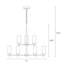 Load image into Gallery viewer, Zire Multi Tiered Chandelier - line drawing.
