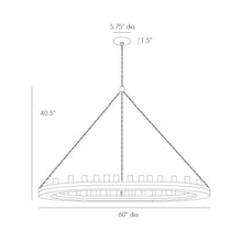 Load image into Gallery viewer, Geoffrey Chandelier - line drawing.