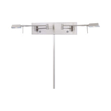 Load image into Gallery viewer, George's Reading Room P4139 2 Light LED Swing Arm Wall Light in Brushed Nickel.