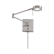 Load image into Gallery viewer, George's Reading Room P4308 LED Swing Arm Wall Light in Brushed Nickel.