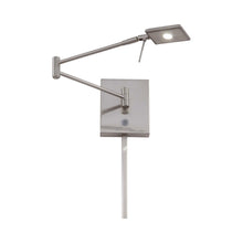 Load image into Gallery viewer, George's Reading Room P4328 LED Swing Arm Wall Light in Brushed Nickel.