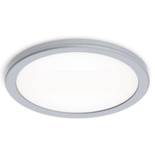 Load image into Gallery viewer, Geos LED Round Low-Profile Flush Mount Light in Medium/2700K/Titanium.