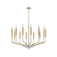 Load image into Gallery viewer, Gideon Chandelier in 14-Light/Aged Brass.