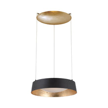 Load image into Gallery viewer, Gilt LED Chandelier in Black and Gold.