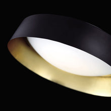 Load image into Gallery viewer, Gilt LED Flush Mount Ceiling Light in Detail.