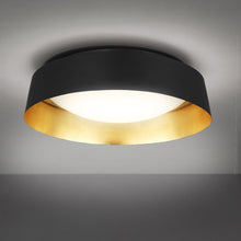 Load image into Gallery viewer, Gilt LED Flush Mount Ceiling Light in Detail.