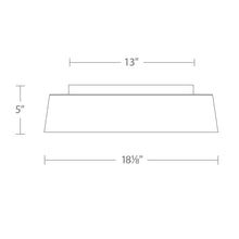 Load image into Gallery viewer, Gilt LED Flush Mount Ceiling Light - line drawing.