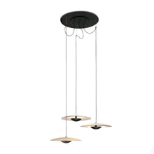 Load image into Gallery viewer, Ginger LED Cluster Pendant Light in Oak/White.