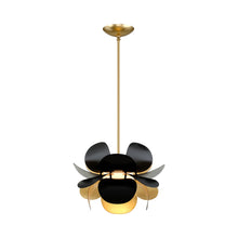 Load image into Gallery viewer, Ginger Pendant Light in Gold Leaf/Black/Small.